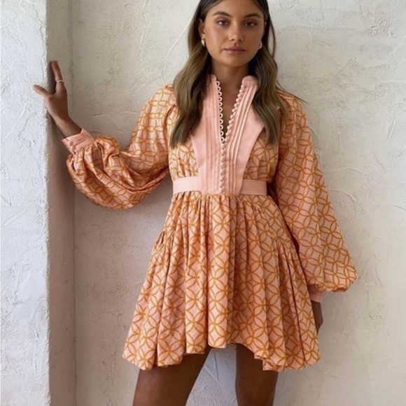 Ruffle Sleeve Tunic Mini Babydoll Button Down Dress size Large - Picture 2 of 11